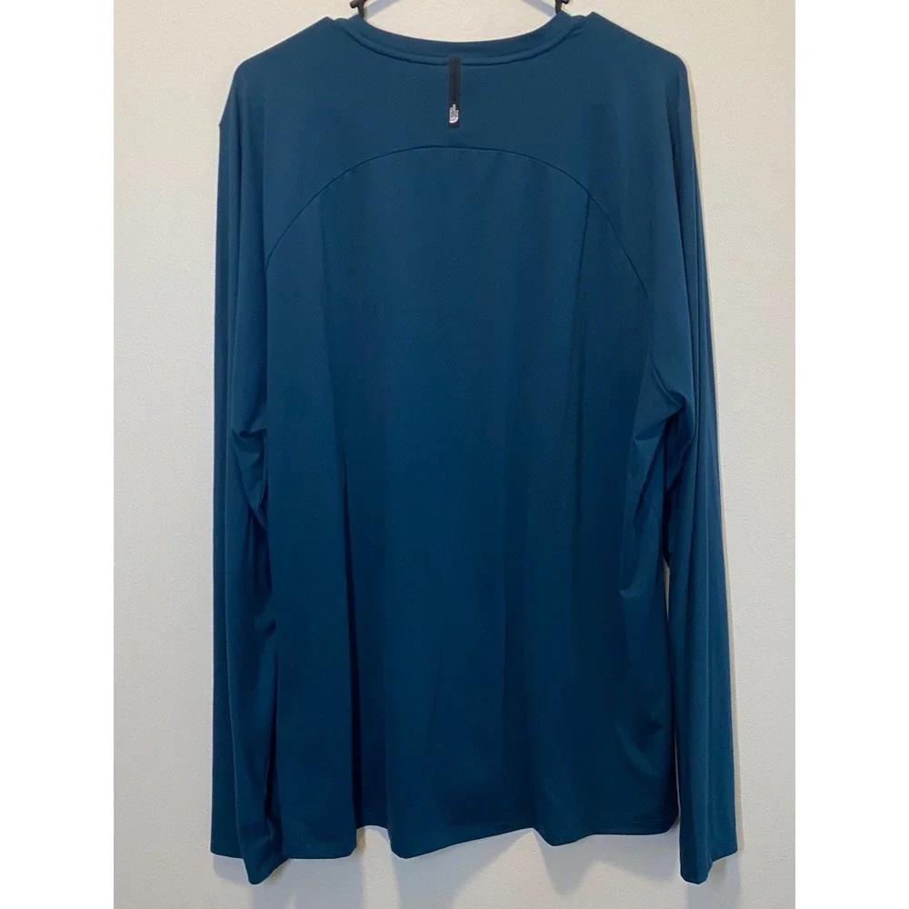 The North Face Mens Teal Blue‎ Long Sleeve Performance Training Shirt XL